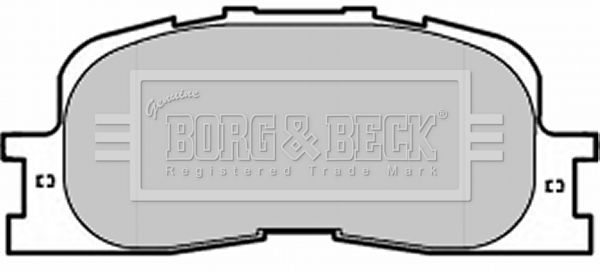 BORG & BECK stabdžių trinkelių rinkinys, diskinis stabdys BBP1952
